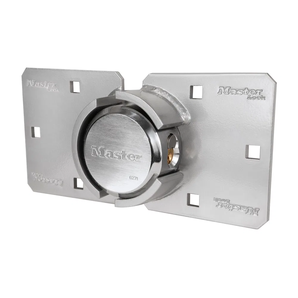 770LHC – MASTERLOCK Lock Hasp, Used For Trailers/ Vans/ Truck Doors/ Vending Machines Lockable Silver Steel 9-1/6 Inc...